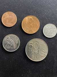 Monety Trynidad i Tobago - 1, 5, 10, 25, 50 centów cents