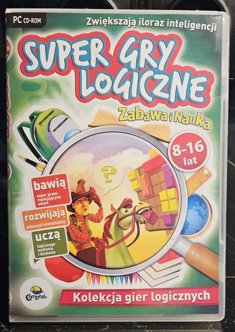 Super gry logiczne. Zabawa i nauka. 8-16 lat. PC CD-ROM.