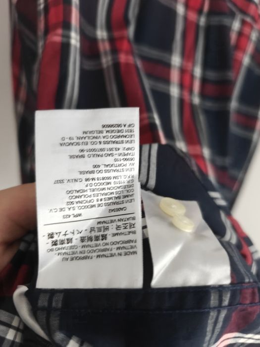 Levi's koszula w kratkę męska długi rękaw L