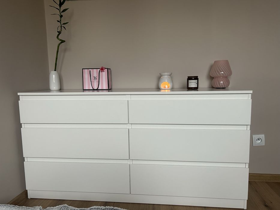 Biała komoda Ikea 6 szuflad