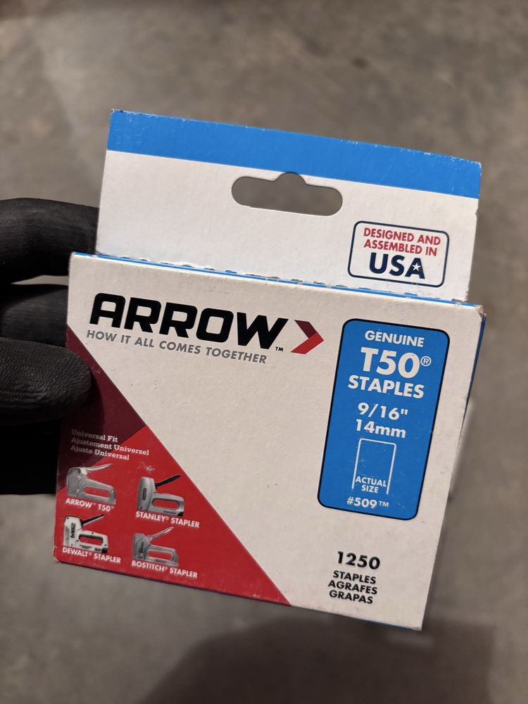 Zszywki Arrow T50 Staples 9/16” (14 mm)  9 opakowań (11 250 sztuk)
