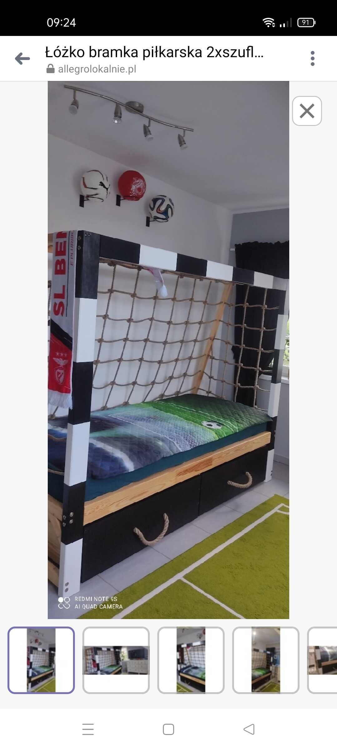 Łóżko bramki piłkarskiej