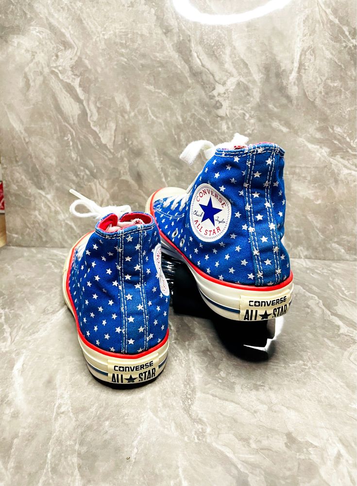 Damskie Niebieskie, Białe Sneakersy «Converse» Tenisówki / 37