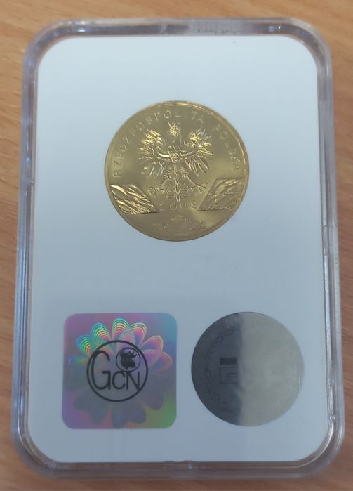 Jaszczurka zielona 2009 r. Grading MS 65 Polska