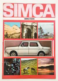 Simca 1000 - 1971 r. - folder, prospekt, broszura