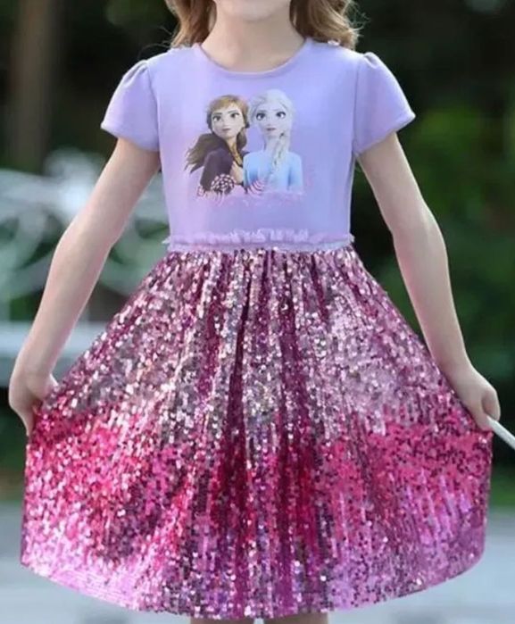 Elza, Elsa, Frozen, Kraina sukienka NOWA CEKINY 104