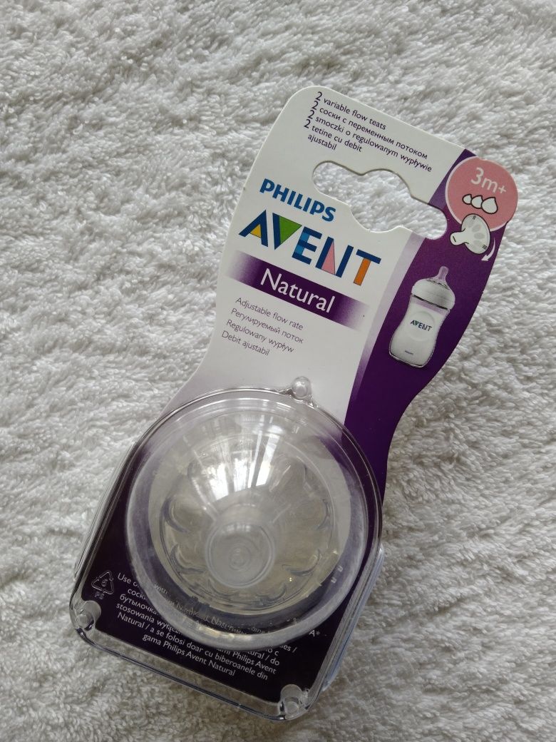 Avent natural smoczek do butelki na butelkę trójprzepływowy