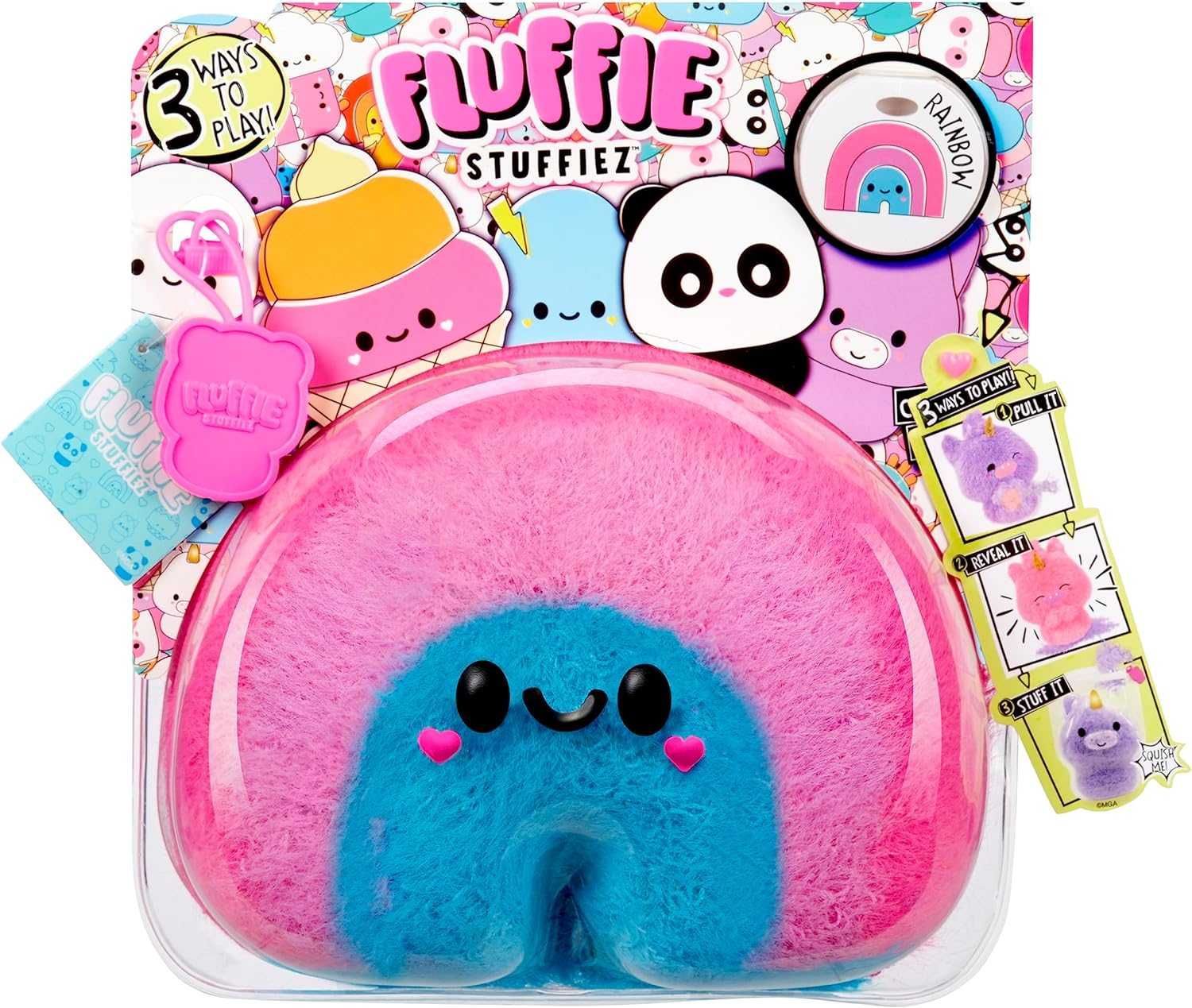 Fluffie Stuffiez Rainbow Small Collectible Feature Plush Плюш Веселка
