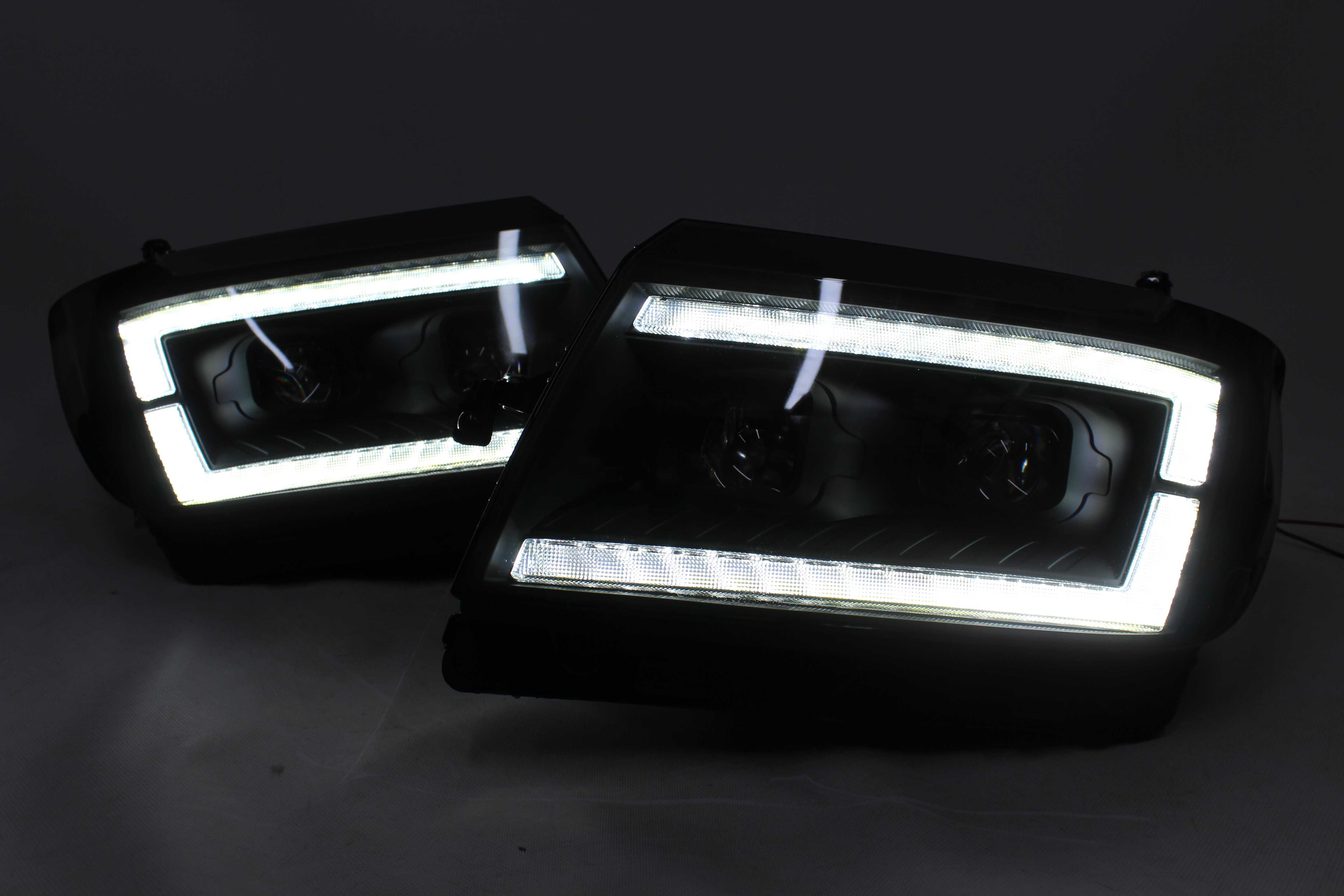 Lampy przednie przód VW CRAFTER II 17+ DRL LED Dynamiczne BLACK SMOKE
