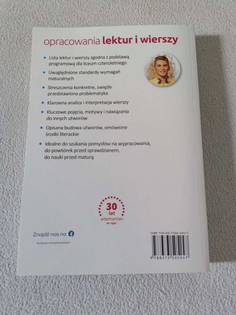 Opracowanie lektur i wierszy dla klas 3-5 dla liceum i technikum