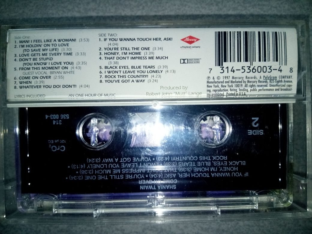 Unikat kaseta Shania Twain Come on over oryginalne wyd. USA do auta