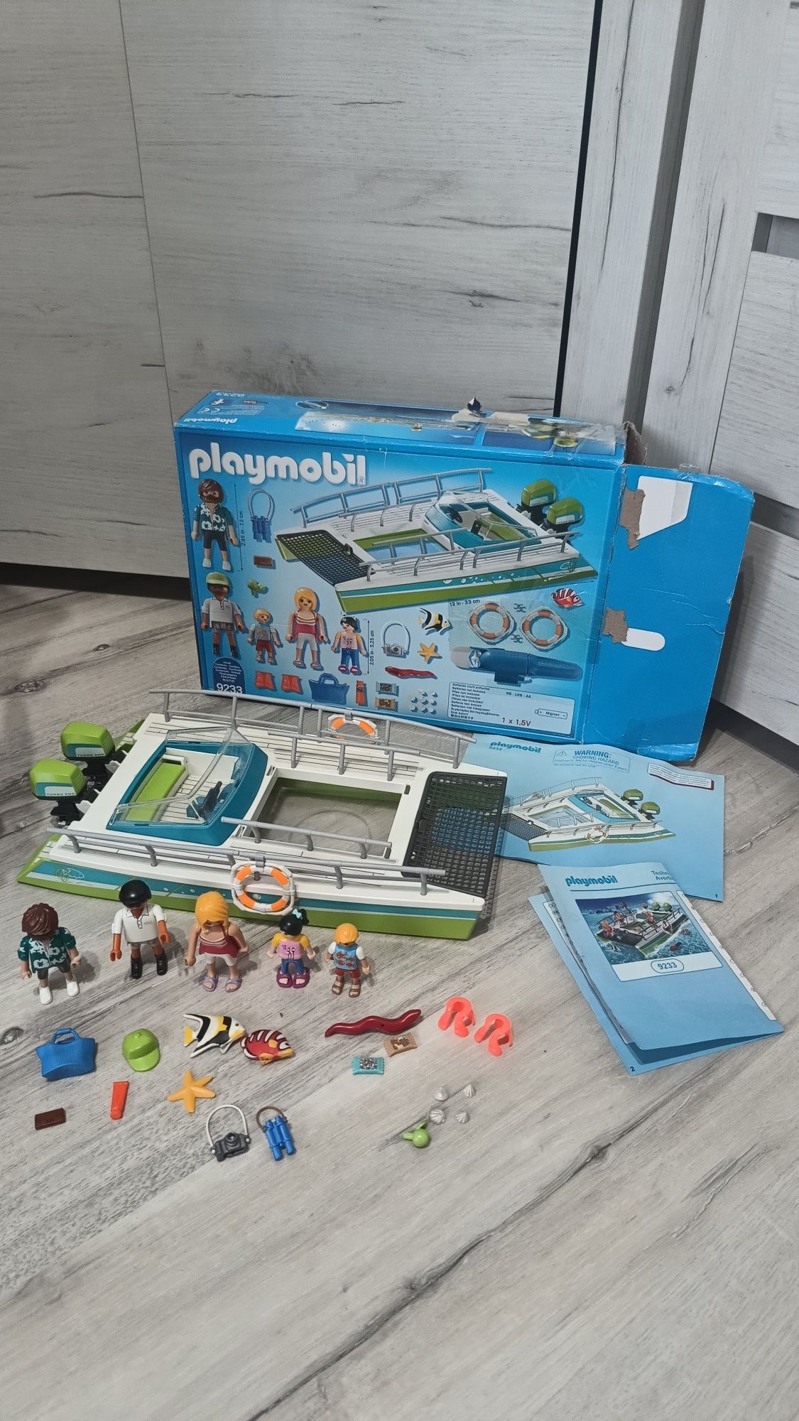 Playmobil 9233 Łódź ze szklanym dnem łódka figurki zestaw