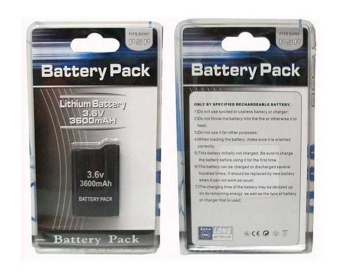 Bateria PSP 3600mAh do konsoli PSP FAT 100x-1004 * Pierwsza wersja PSP