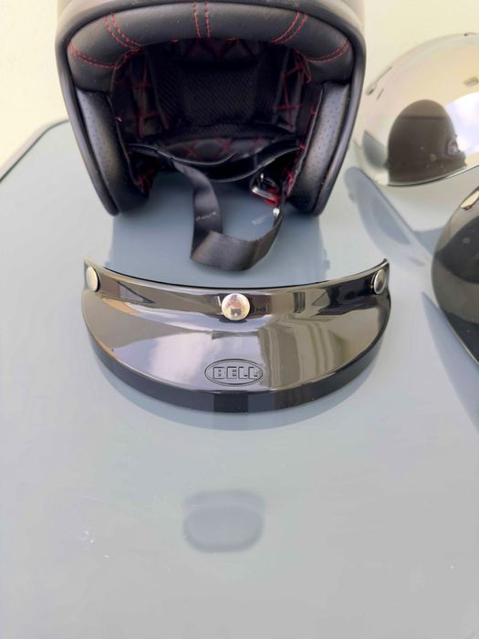 Capacete aberto open face Bell Custom 500 preto matte