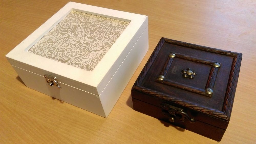 Шкатулки деревянные -  НОВЫЕ (цена за 2 штуки).