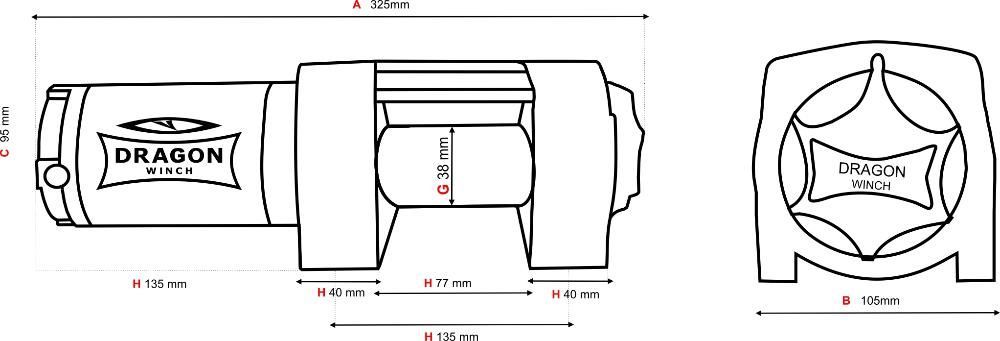 Wyciągarka, wciągarka Dragon Winch DWM 3500 ST 12V 1,6T/3,2T