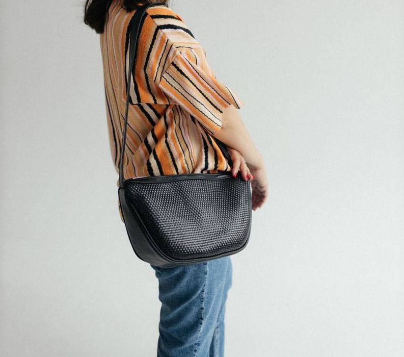 Велика шкіряна сумка, чорна сумка, кожаная сумка