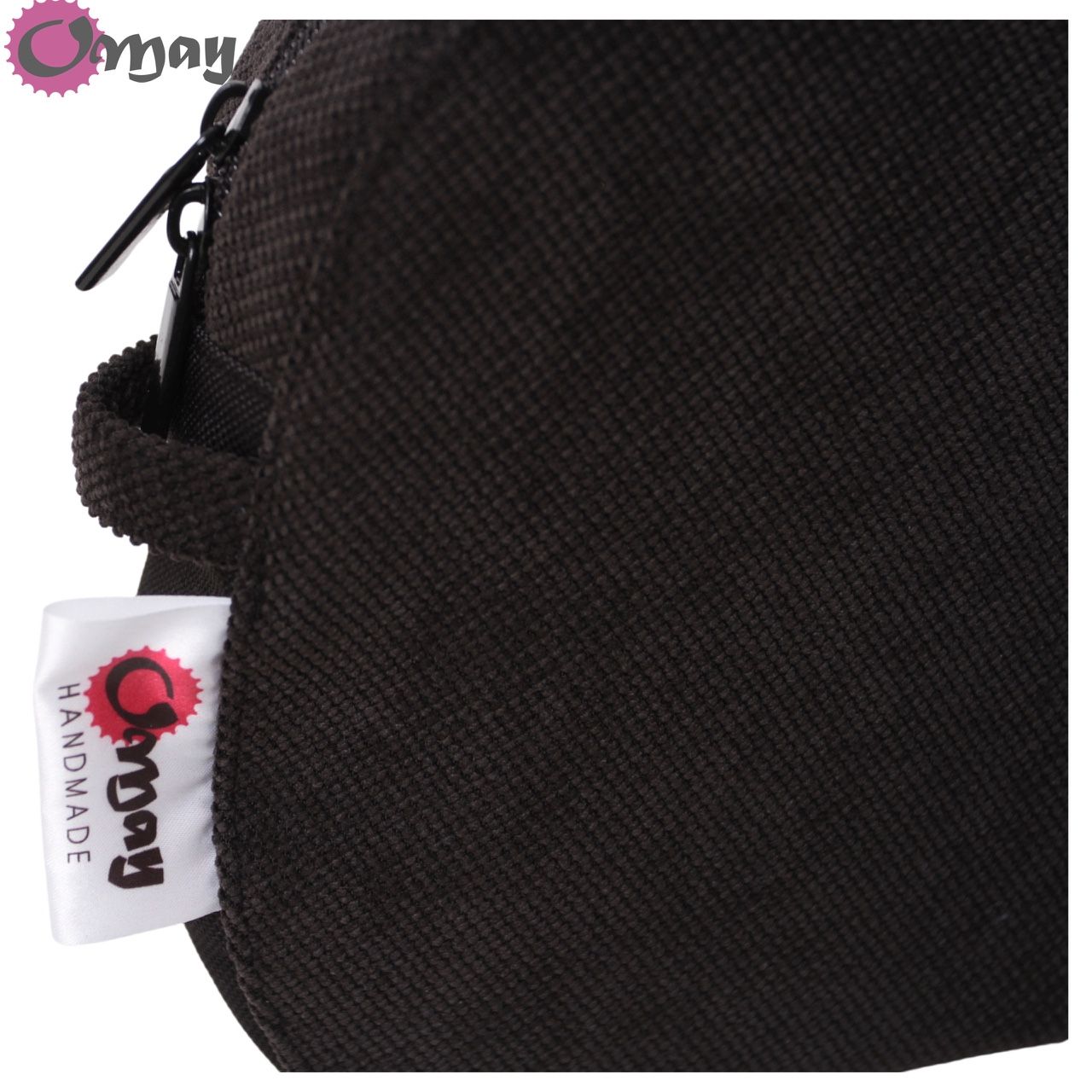 Czarny Welur organizer do OBAG MOON LIGHT struktura 2 kieszenie OMAY