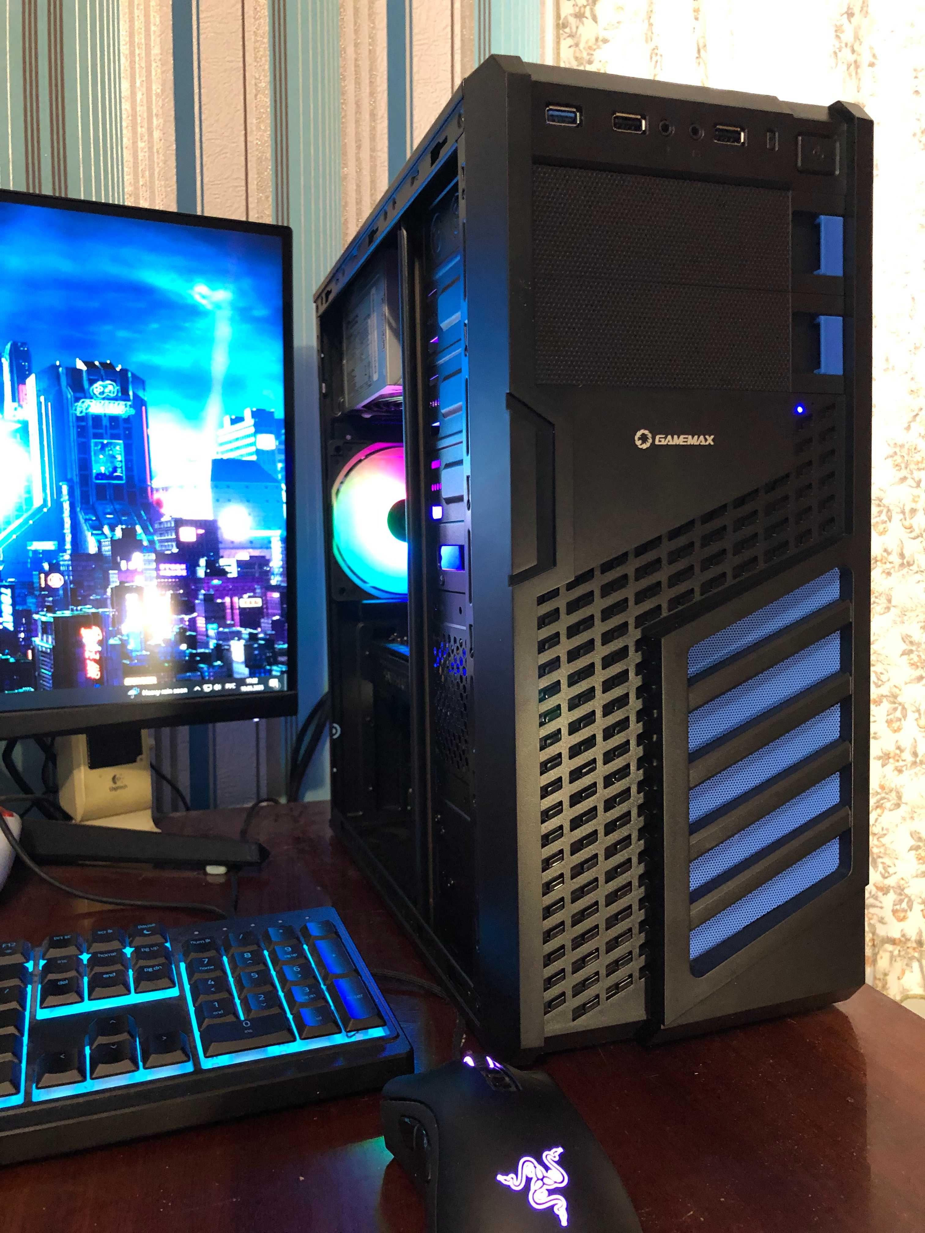 Игровой ПК Intel i7/16Gb/RX470/SSD240+500 компьютер системный блок