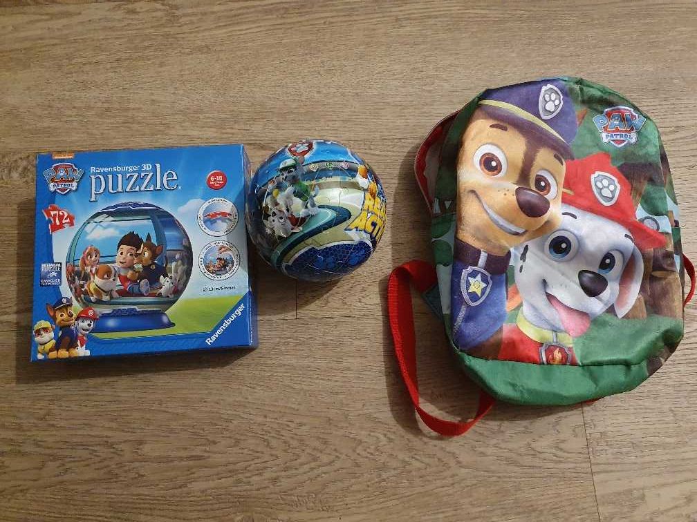 Plecaczek i puzzle 3D Paw Patrol.