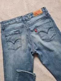 Spodnie jeansowe Levi's 711 Skinny 14 W26 W27 L30 niebieskie vintage r