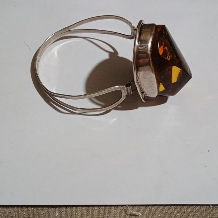 Bransoletka 925 z bursztynem