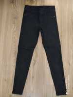 Spodnie jeansy czarne r. 146