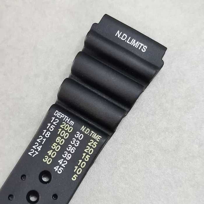 Pasek gumowy silikonowy czarny do zegarka diver Seiko Citizen Orient