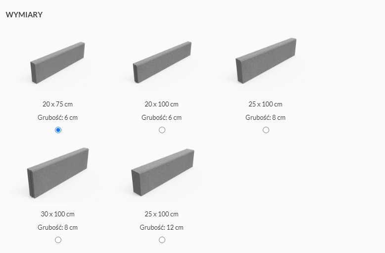 Obrzeża betonowe trawnikowe 1 mb, 0,75 mb