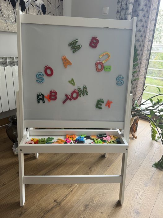Tablica magnetyczno-kredowa duza biala