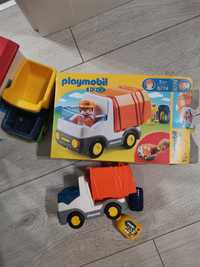 Playmobil 123 śmieciarka 6774 i ciężarówka z garażem 70184 zestaw grat