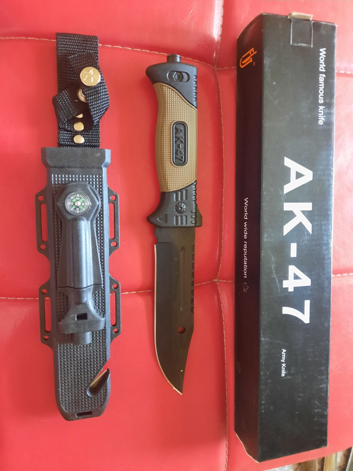 Nóż taktyczny,  survivalowy AK - 47