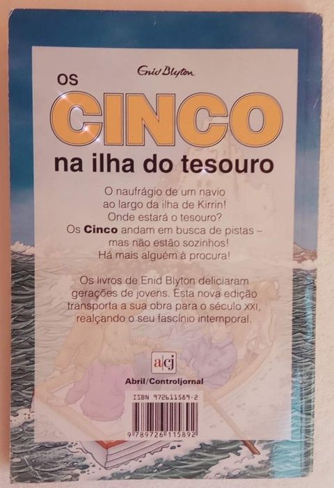 Livro - Os Cinco na Ilha do Tesouro - NOVO