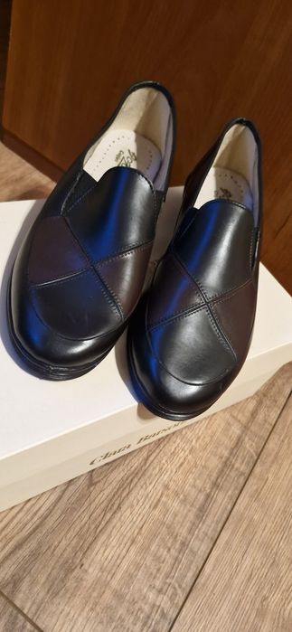 Buty mokasyny czarne damskie 39