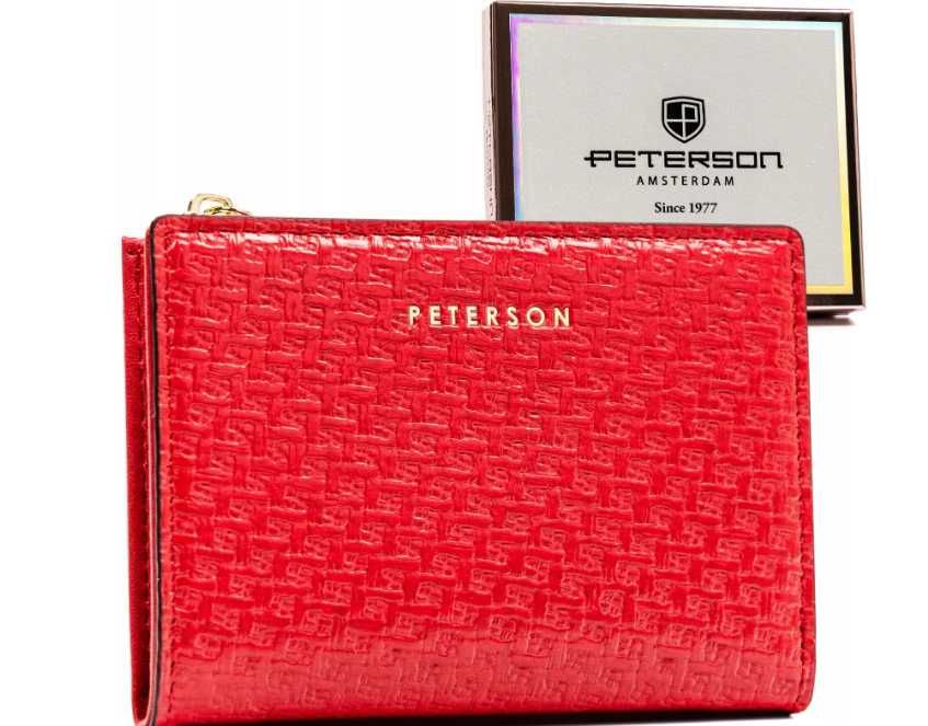 Peterson portfel skóra ekologiczna czerwony PTN 003-YS-9550RED ttst713