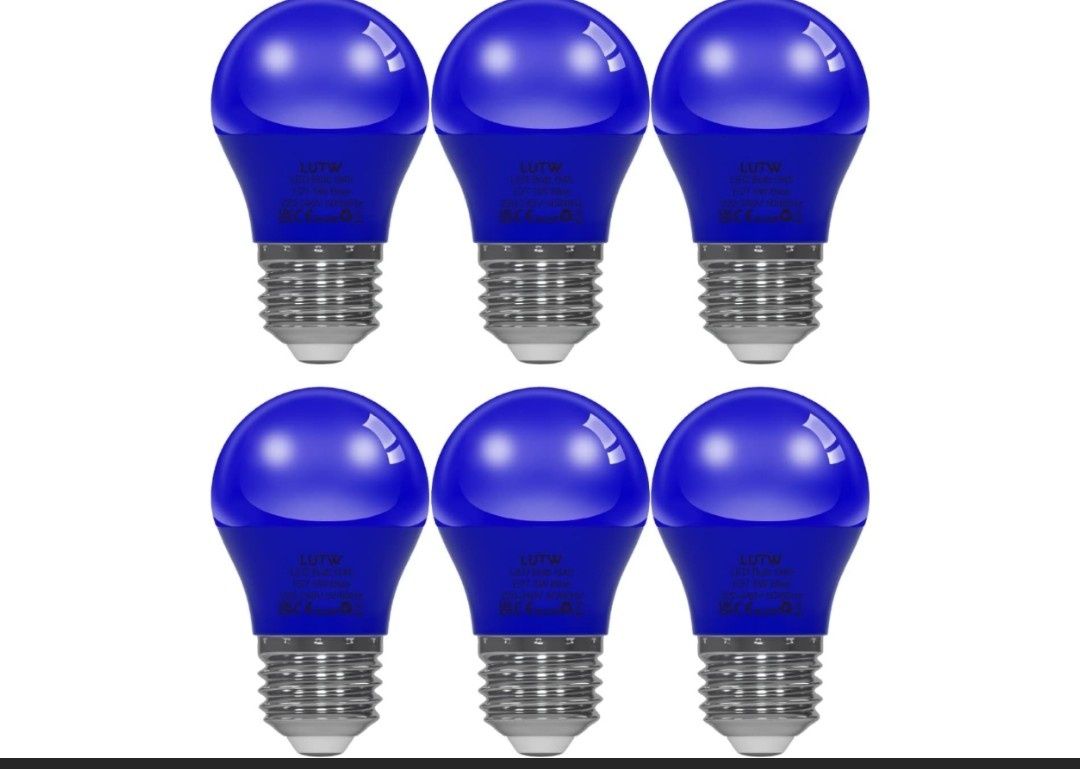 LUTW E27 Żarówka LED niebieska, odpowiednik 40 W