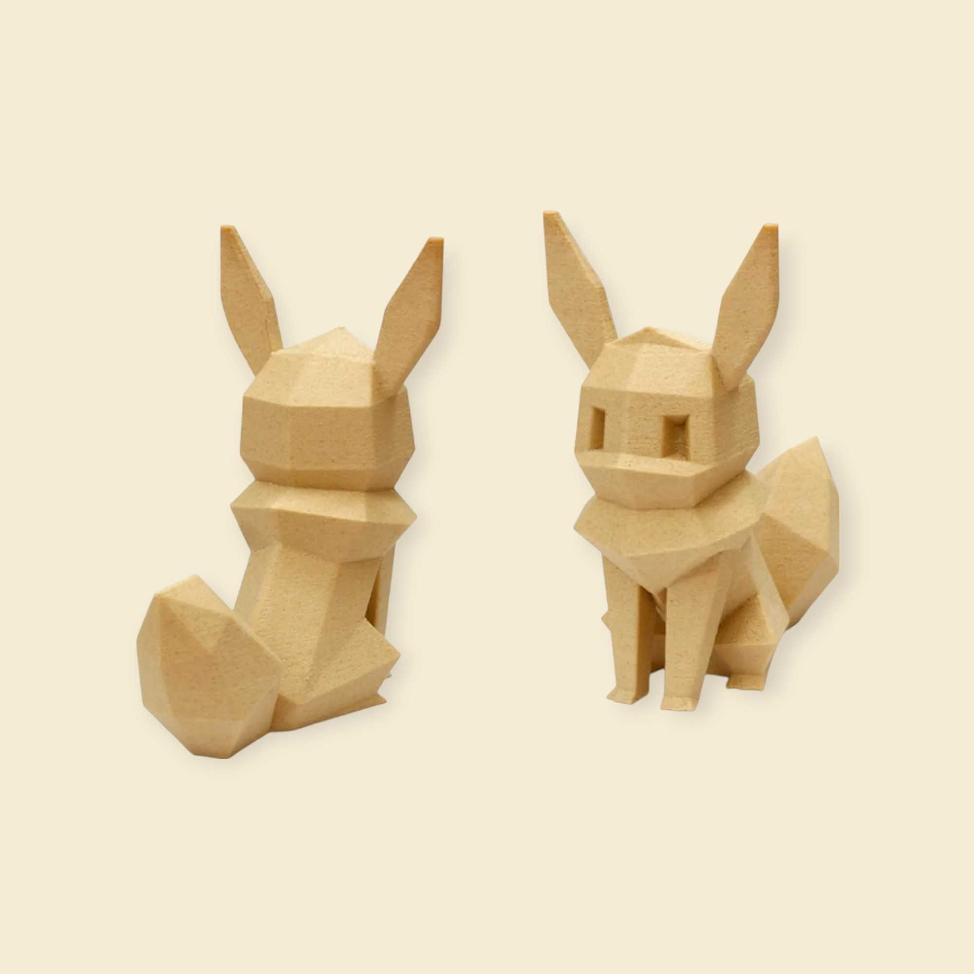 Figura Eevee Low Poly 3D - Colecionável Pokémon Versátil