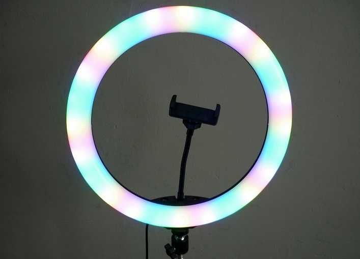 Кольцевая лампа RGB MJ300 Soft Ring Light 26 см + Подарок Штатив