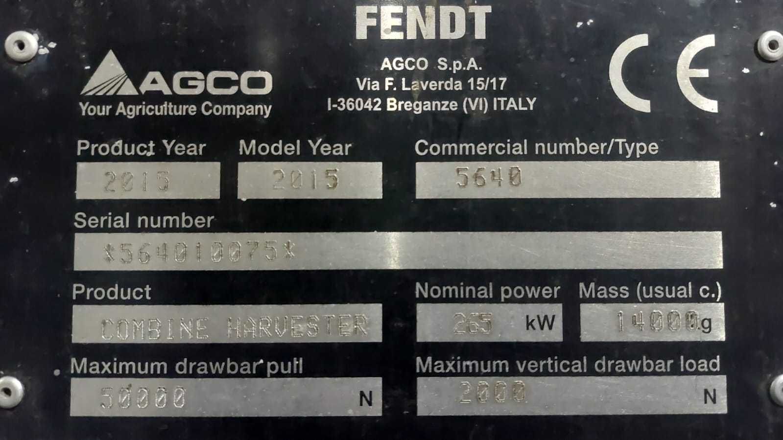 Kombajn zbożowy FENDT 6335C