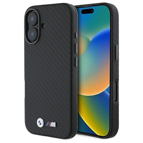 BMW BMHCP16S23PUFWC iPhone 16/6.1" czarny/black hardcase Carbon Wrappe
