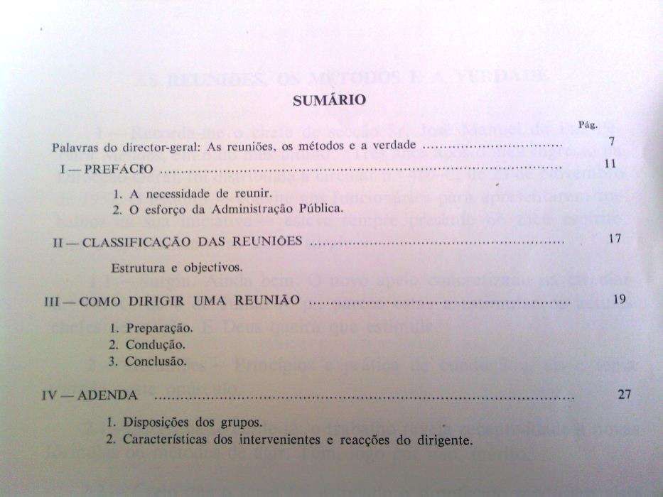 Métodos Gestão Publica, Prática da Condução de Reuniões, edição 1973