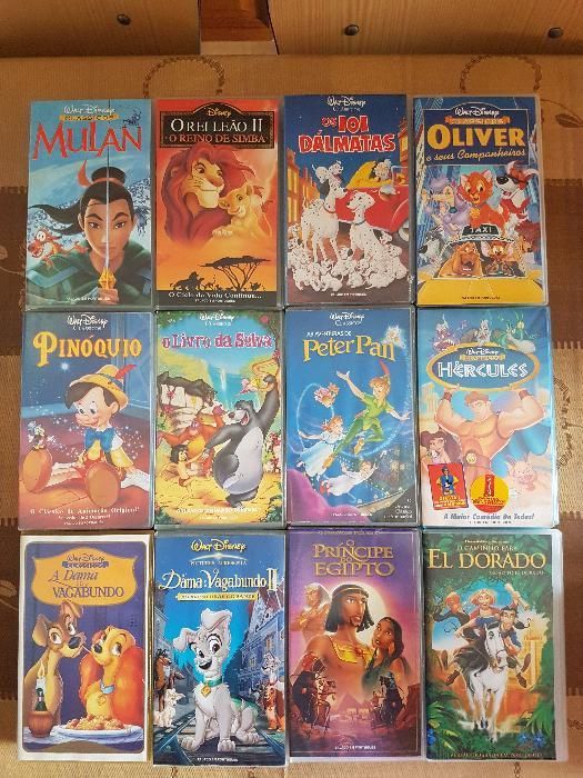 Cassetes VHS - Filmes Disney e DreamWorks Pictures (CONJUNTO)
