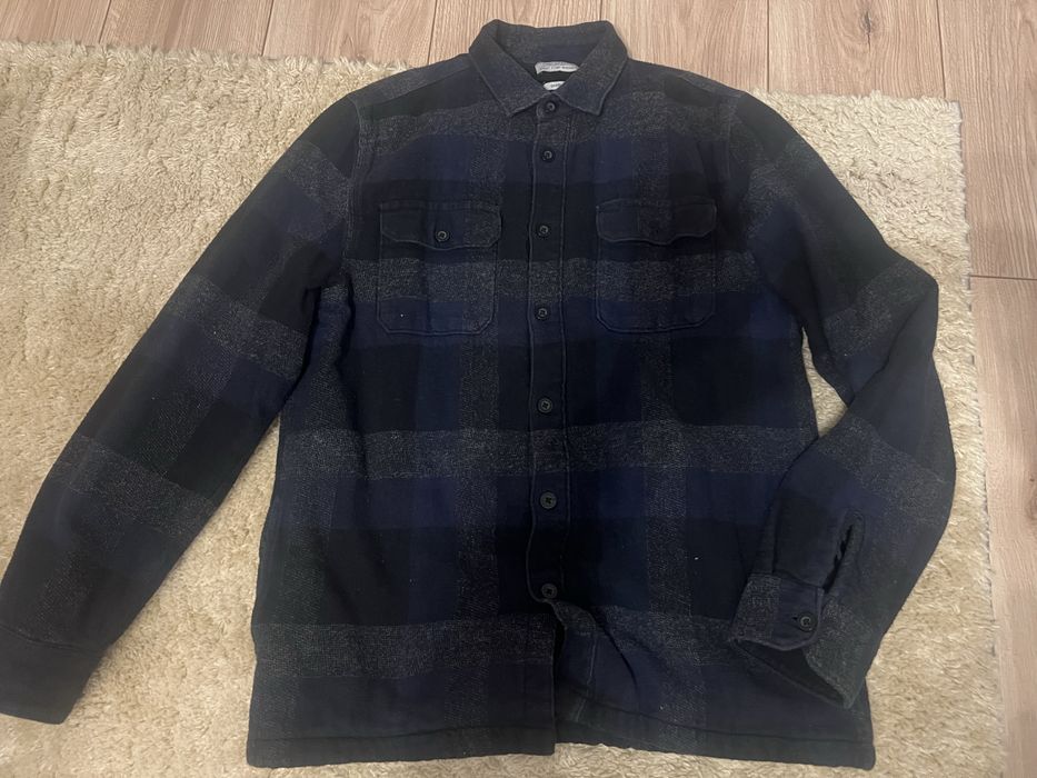 Kurtka męska koszulowa krata na kożuszku M TU