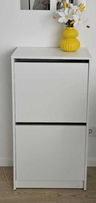 Sapateira c/2 compartimentos, branco, 49x28x93 cm