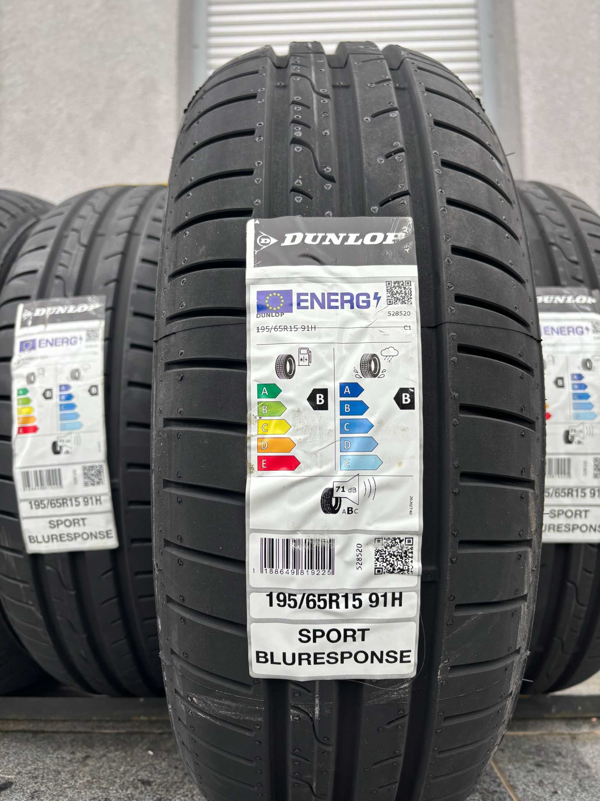 4szt letnie 195/65R15 Dunlop SportBluResponse 91H B,B,71db 2023rok!