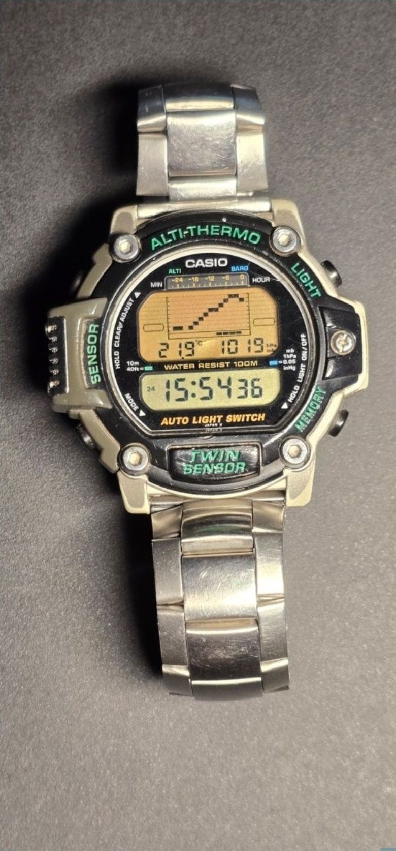 Часы Casio ProTrek Twin Sescor PRT 30 JAPAN годинник касио тактичні