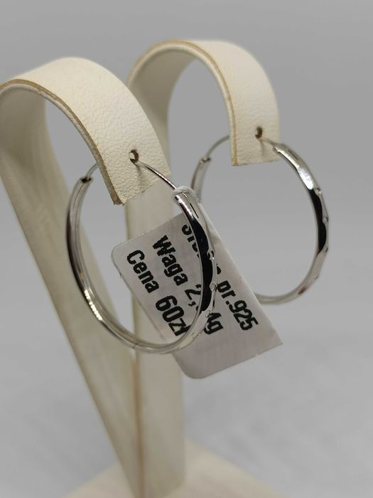 Kolczyki Srebrne p 925 waga 2,94 g z cyrkoniami Komis Madej sc