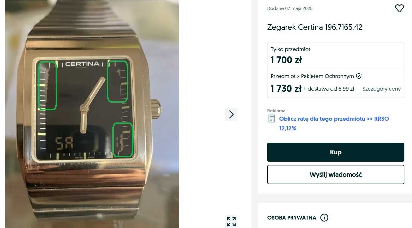 Zegarek CERTINA DS Ultimate Sapphire Analog Digital 196.7165.42 Unikat