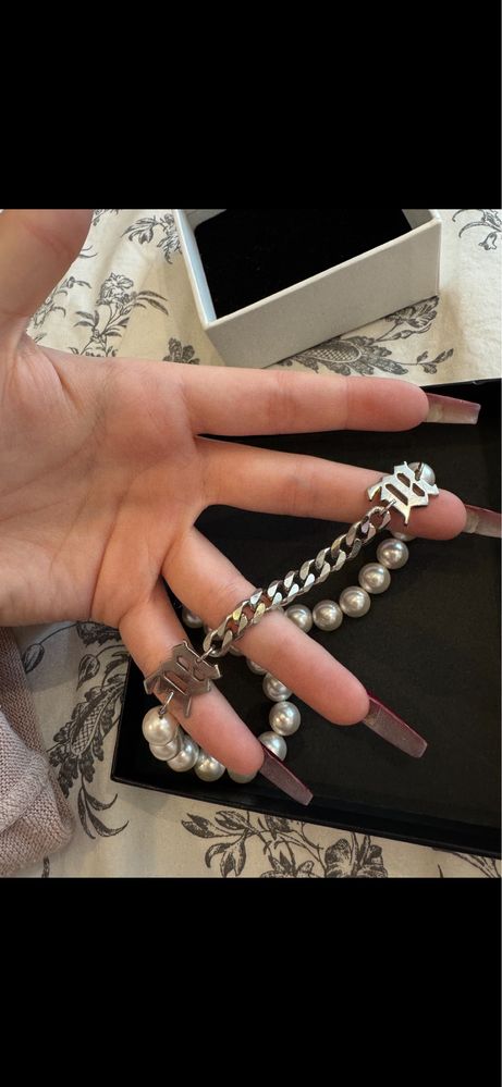 Srebrny perłowy choker MISBHV