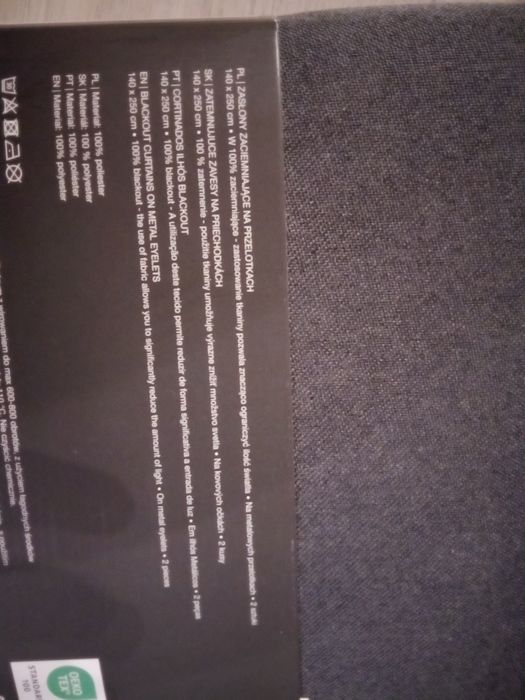 Dwie zasłony na kółkach SMUKEE szare grafitowe zaciemniające blackout